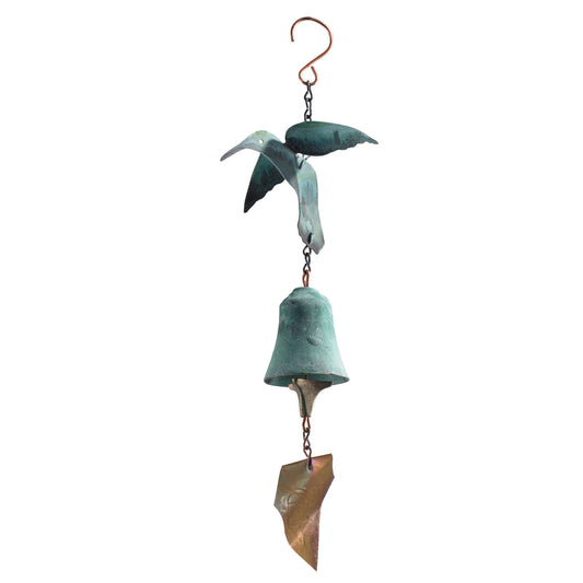 Hummingbird 3D Motif Bronze Wind Bell